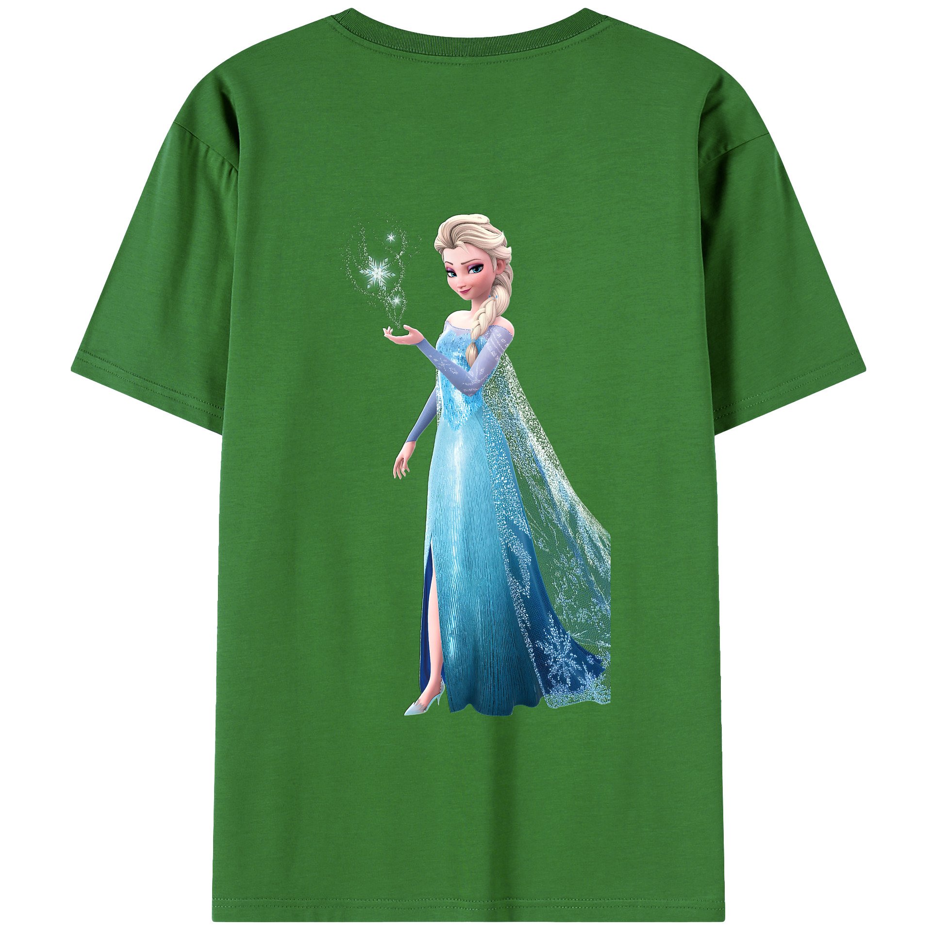 （画像用） アナと雪の女王 アンナ エルサ Frozen Anna Elsa レディース半袖Tシャツ(バックプリント)